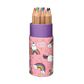 Mini Colored Pencils Set in Rainbows & Unicorns and Outer Space Themes, Includes 12 Half-Size Pencils, Compact Carry Case with Pencil Sharpener, Suitable for Ages 4 and Up