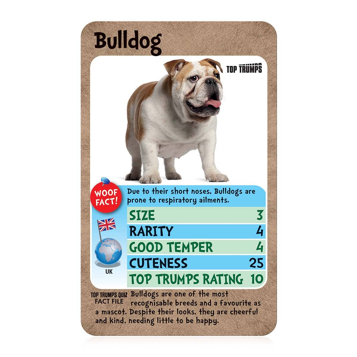 Top Trumps Dogs: Discover fun facts about dog breeds, from Huskies to Chihuahuas, and compare sizes, cuteness, and rarity!