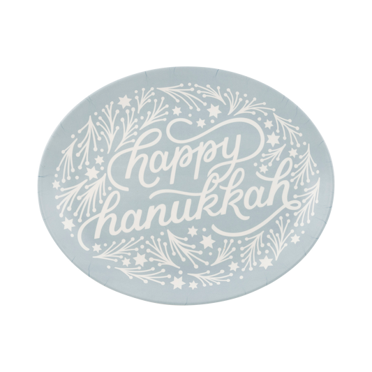 HNK1120 - Happy Hanukkah Oval Tray