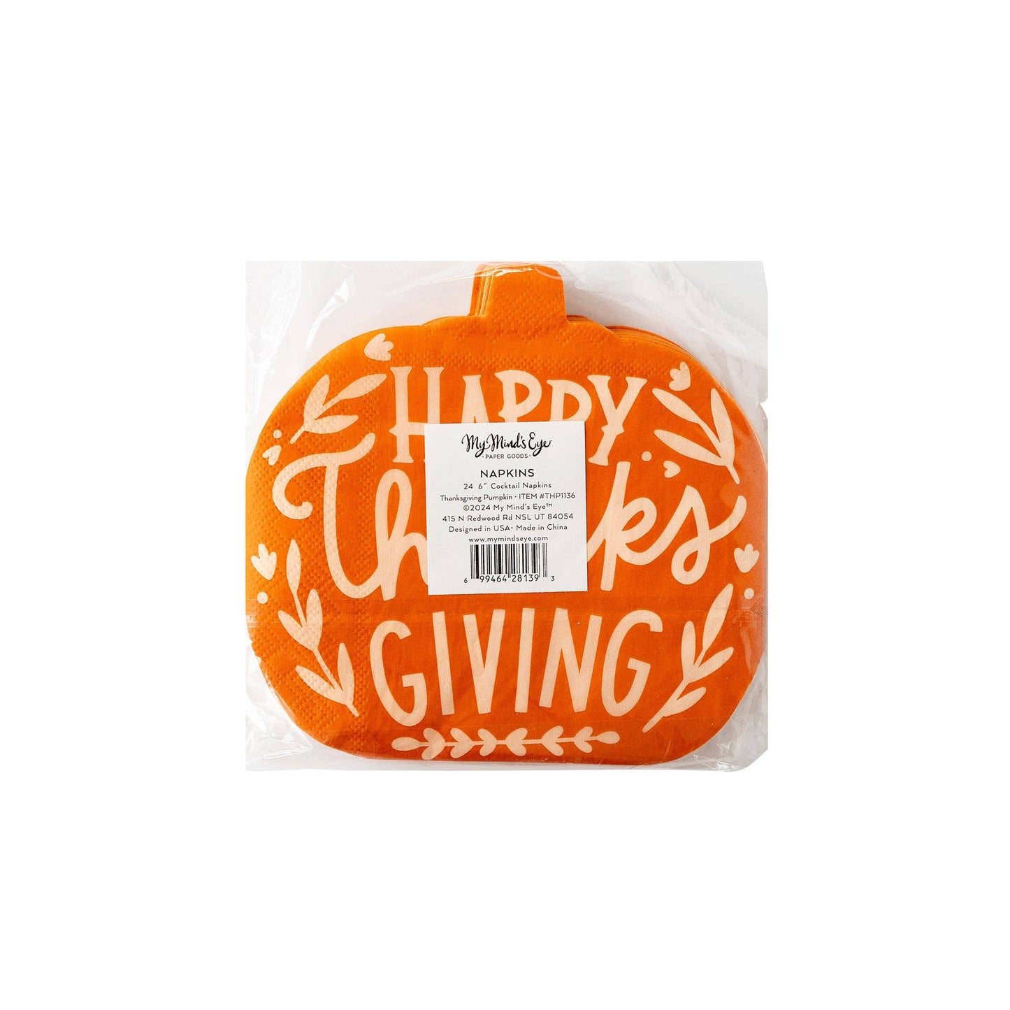 THP1136 - Happy Thanksgiving Pumpkin Napkin