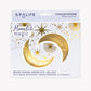 Moon-shaped under-eye masks infused with snow mushroom, vegan ceramide, and vitamin C to hydrate, brighten dark circles, and give a radiant, refreshed glow.