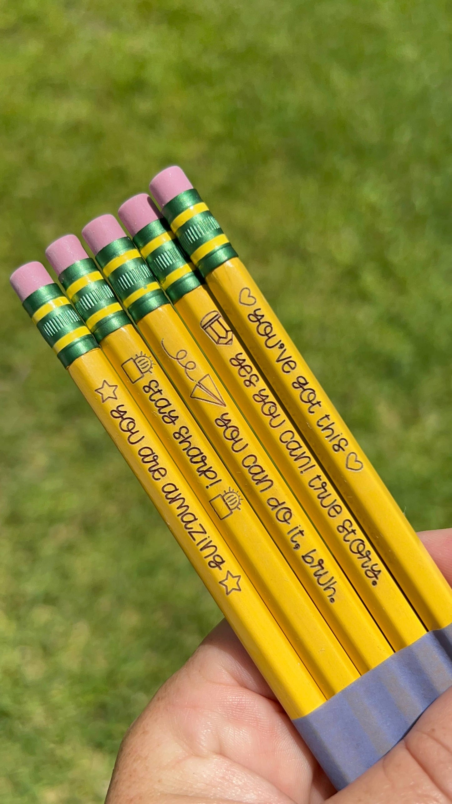 “You Are Amazing” ✏️ Motivational Pencils, positivity pencils, engraved pencils