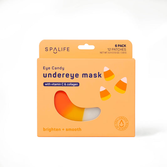 Soothing Halloween Eye Masks Infused with Plant Collagen and Vitamin C, Targeting Dark Circles and Puffiness for a Bright, Hydrated Look.