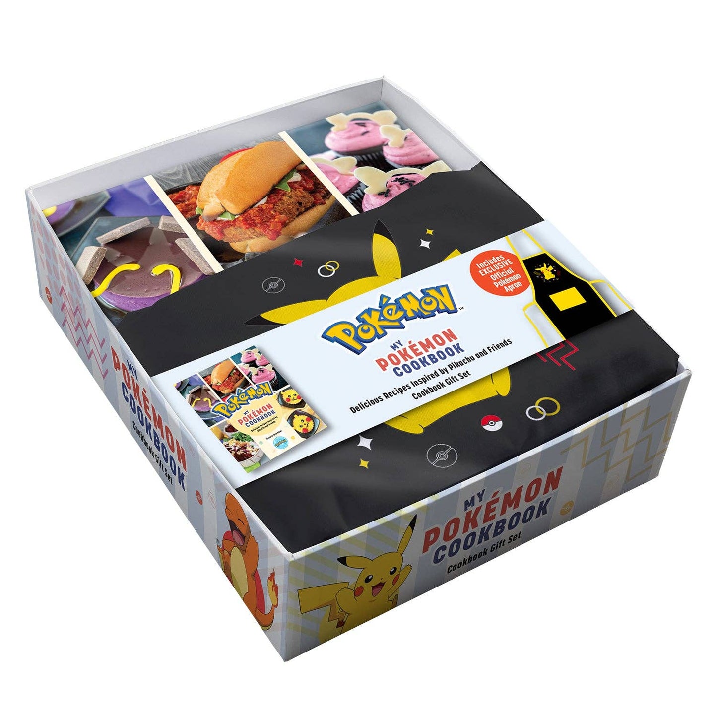 My Pokémon Cookbook Gift Set with 40+ recipes inspired by all Pokémon regions, from quick snacks to celebratory meals. Includes an exclusive apron, perfect for Pokémon fans and aspiring trainers cooking up themed culinary creations.