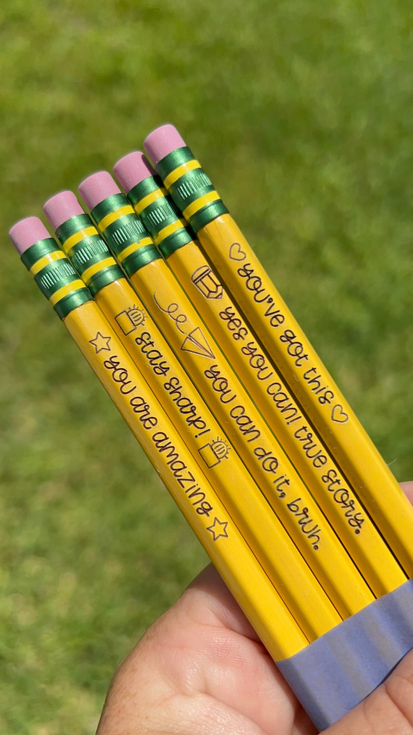 “You Are Amazing” ✏️ Motivational Pencils, positivity pencils, engraved pencils