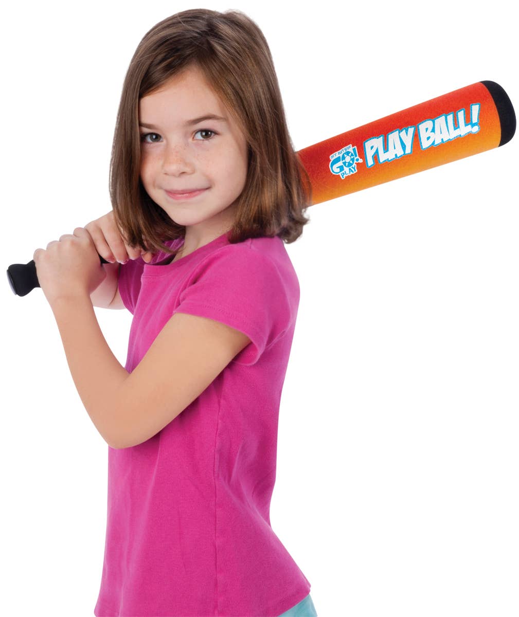 Get Outside GO!™ Jumbo Ball and Bat set for beginners with foam-covered bat and ball, ages 4+.