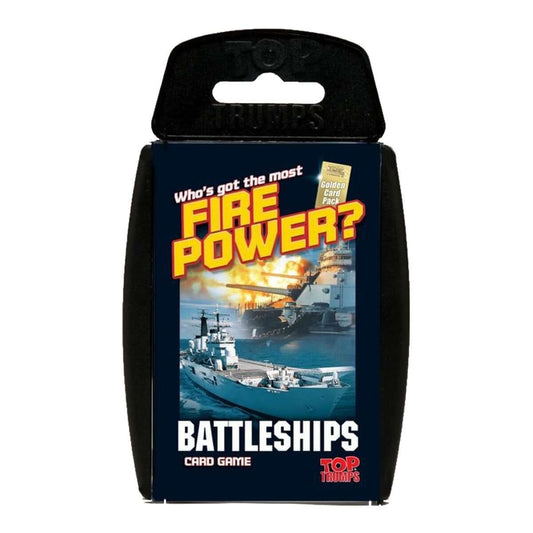 Top Trumps Battleships: compare legendary ships like USS Missouri, HMS Victory, Triumph, and Anzac in epic naval battles.