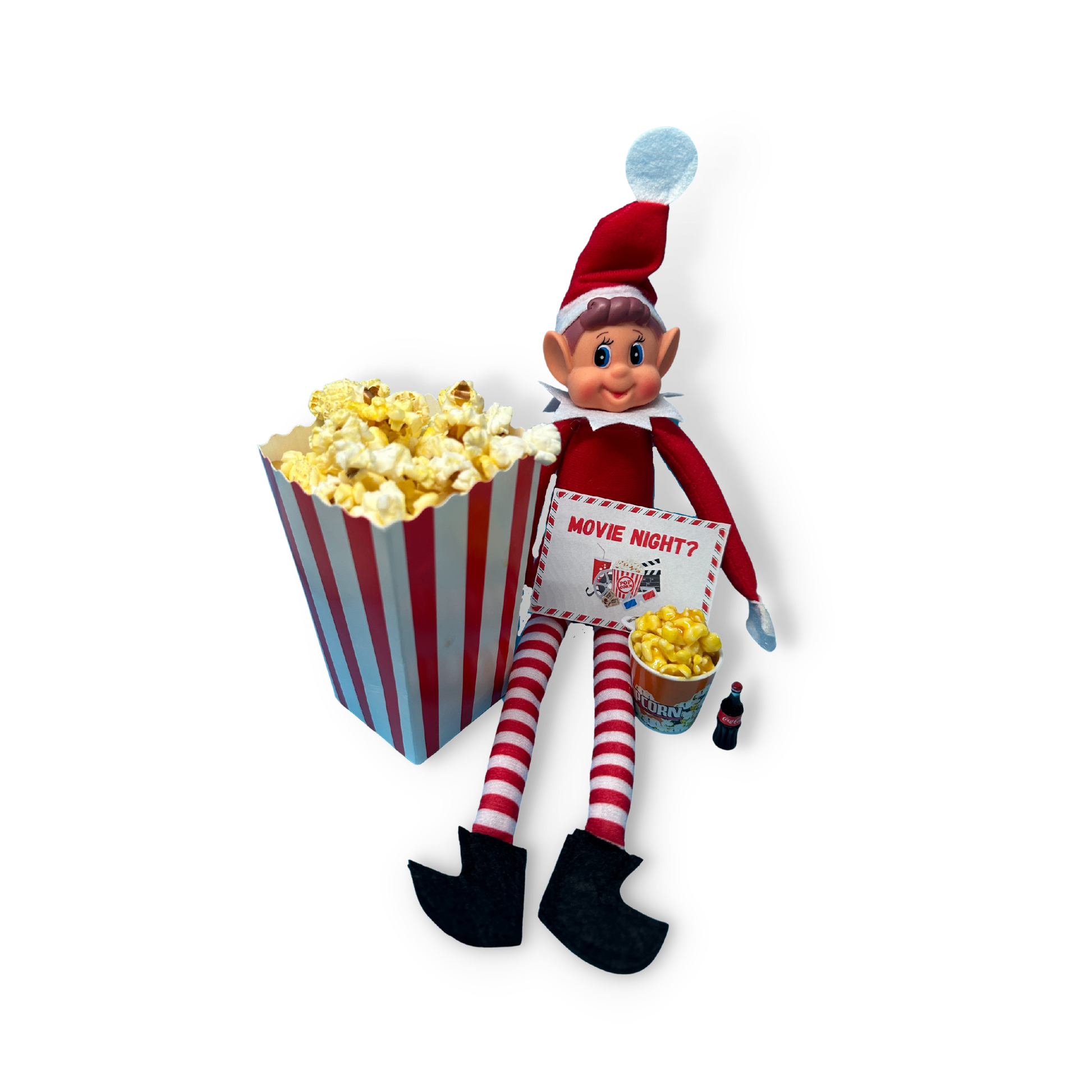 Elf Antics Kit for Christmas, available in 12-day and 24-day options with bonus days, featuring pre-planned elf scenes, activities like movie night, elf car wash, and balloon animals, perfect for holiday fun.