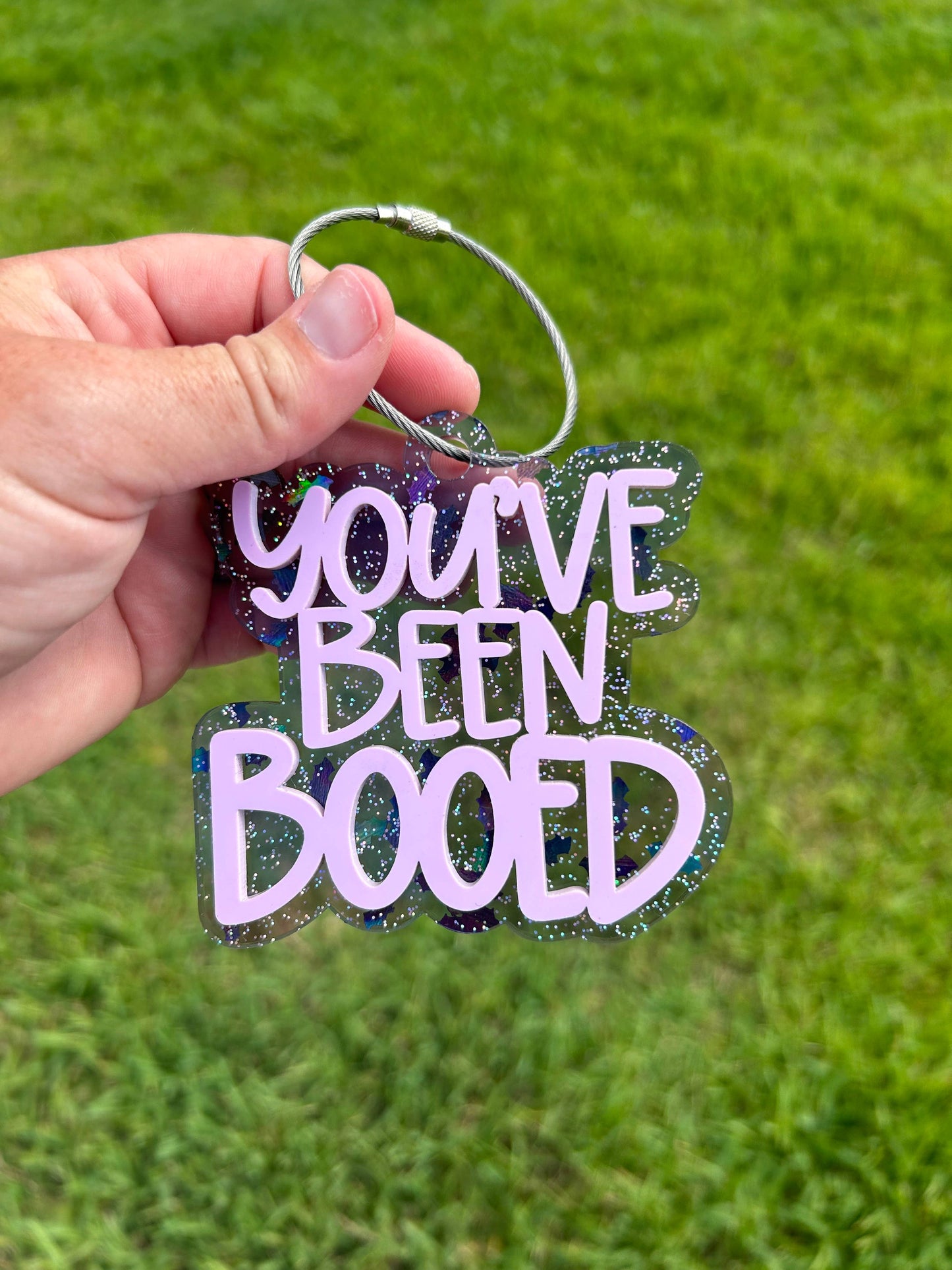 You've been booed tag, boo basket tag, halloween tags, hallo: Purple Glitter / Bright Lilac