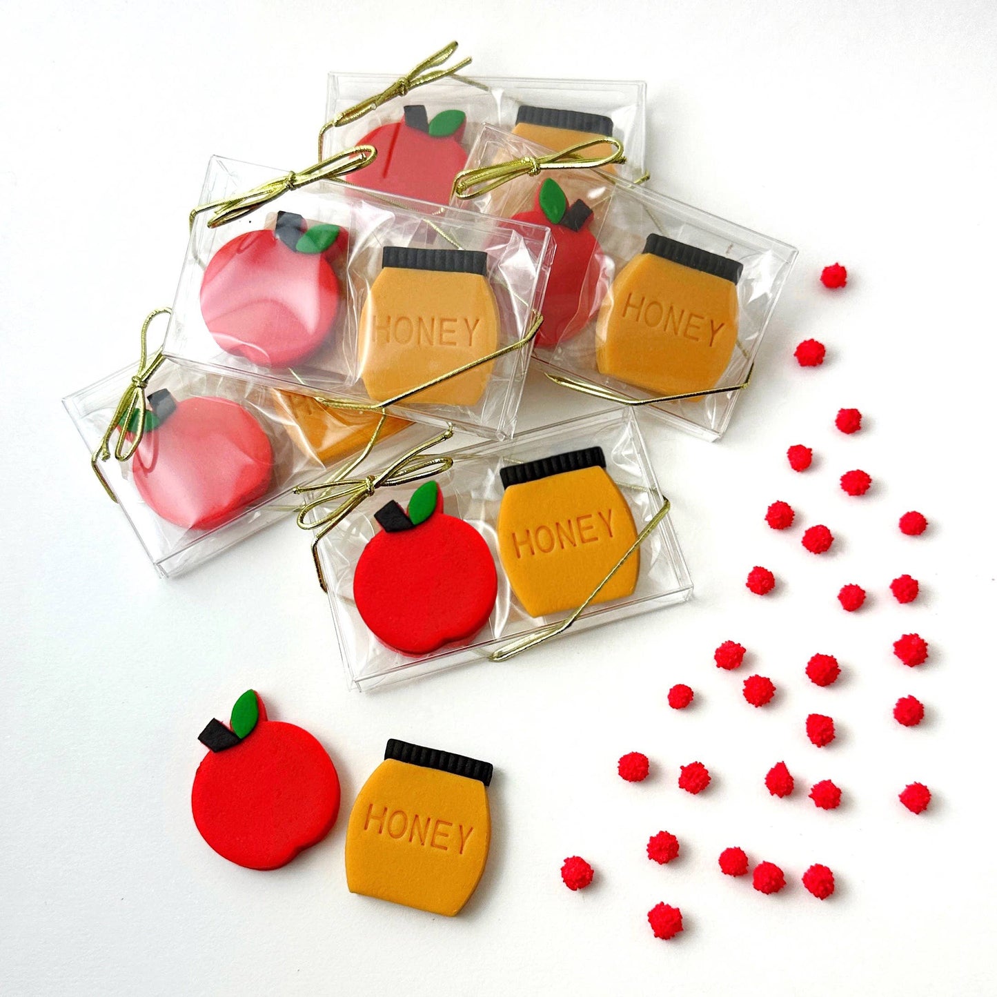 Gourmet Marzipan Rosh Hashanah 🍎🍯 Apples & Honey Candy Duets