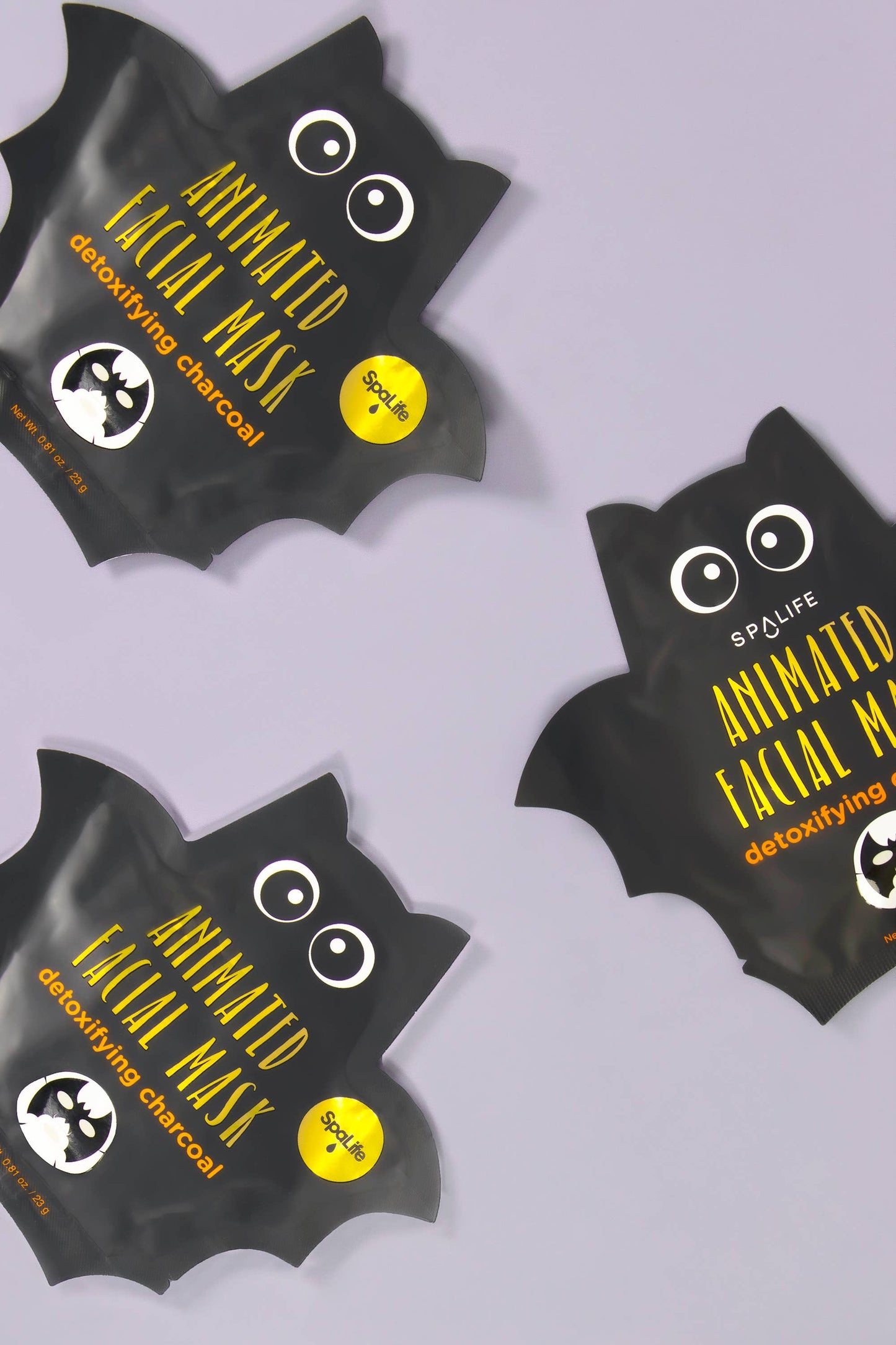 Detoxifying Charcoal Facial Mask Halloween Animated Bat Mask