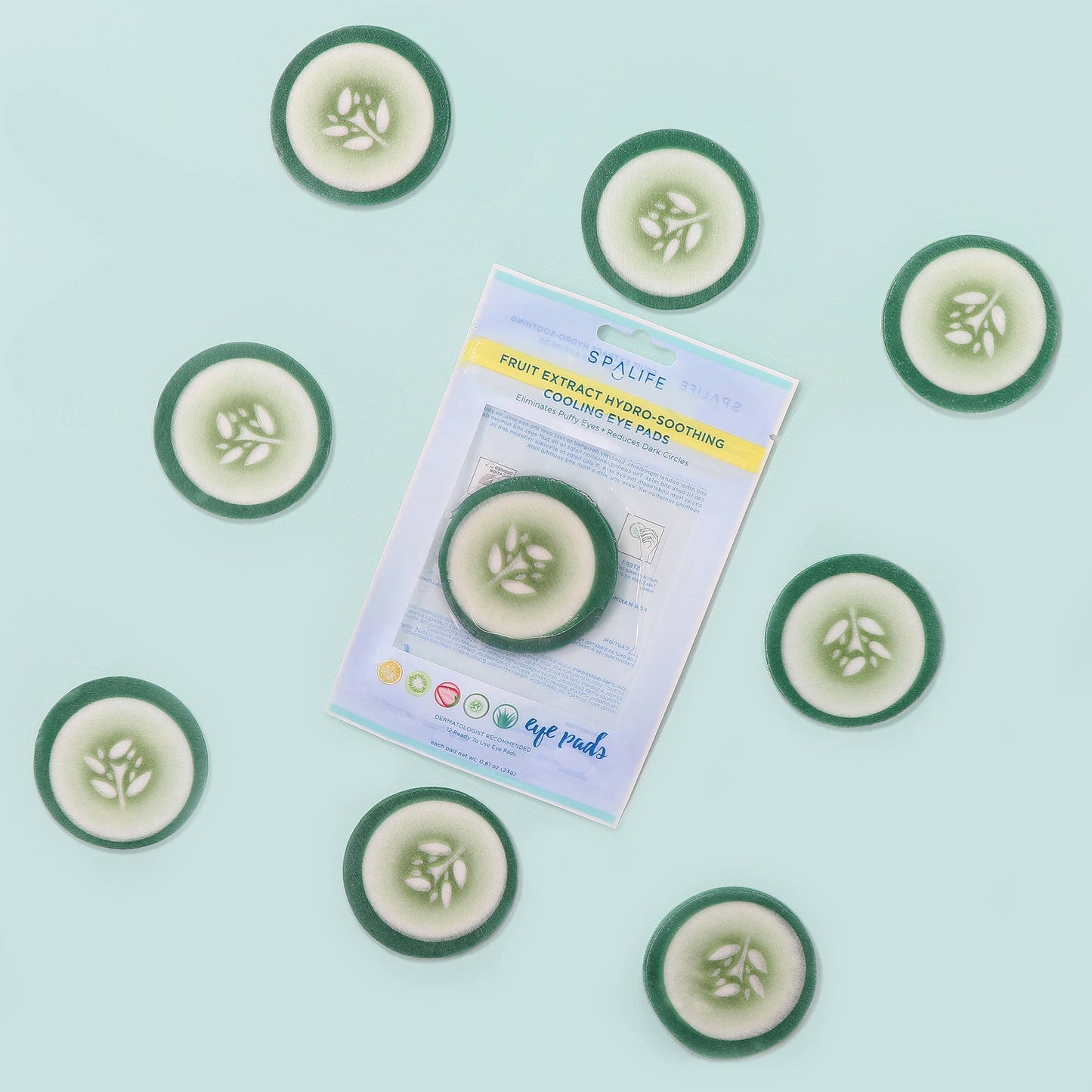 Cucumber hydro-Soothing Spa, Cooling Eye Pads - 12 Pads