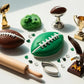 Super Bowl Sensory Kit with team colors, football-themed playdough, sensory bin toys, perfect for kids' creative play and game day fun.
