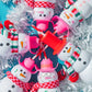 Viral Snowman Sipper with DIY accessory kit. Holds 30 oz (a whole bottle of wine!) and includes a pink cowboy hat, red bow tie, knit scarf, and 30+ reusable stickers to customize. Perfect for holiday gifts, girls' night, or white elephant exchanges